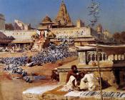 埃德温 罗德 威克斯 : Feeding the Sacred Pigeons Jaipur